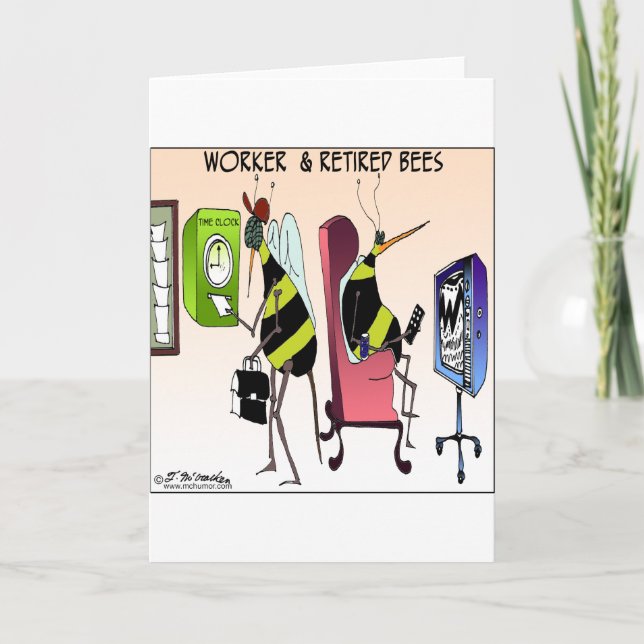 Arbetare och pensionerat bi kort (Framsida)