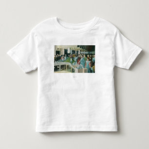 Arbetare som packar kärnade ur russin på växten t shirt