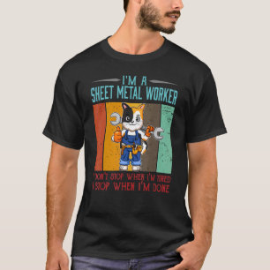 Arbetaren i manar Lakan Metall stannar när jag är T Shirt