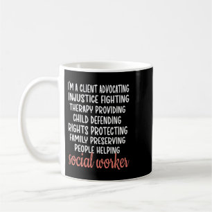 Arbetarmånaden Social Worker Cute Definition Socia Kaffemugg