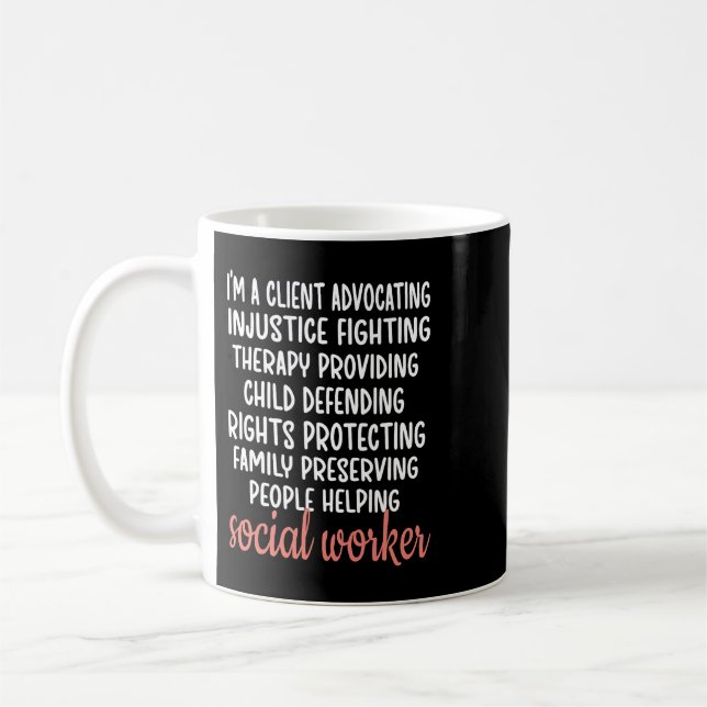 Arbetarmånaden Social Worker Cute Definition Socia Kaffemugg (Vänster)