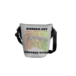 Arbetarmyra inbäddad inom myraarbetarmorfologi messenger bag