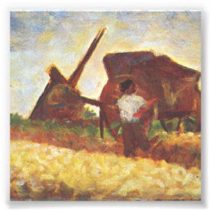 Arbetarna av Georges Seurat Fototryck