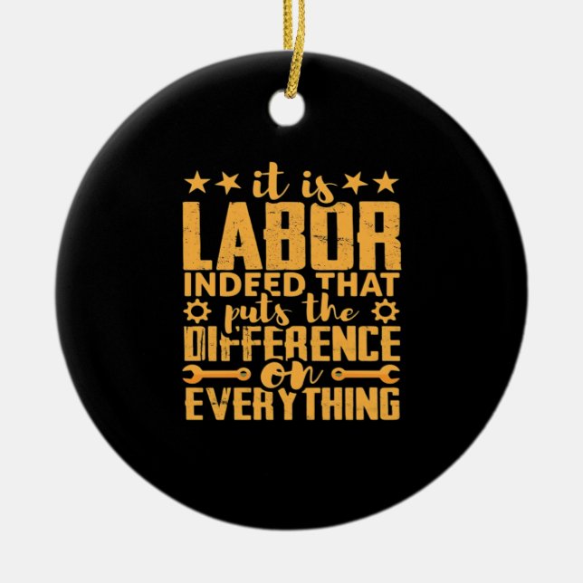 Arbetarnas rörlighet - kompetent arbetskraft julgransprydnad keramik (Framsidan)