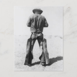 Arbetat Cowboy-vykort Vykort