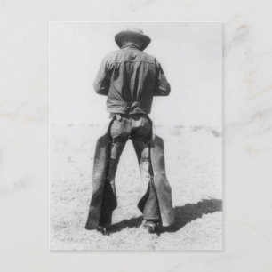 Arbetat Cowboy-vykort Vykort