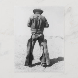 Arbetat Cowboy-vykort Vykort