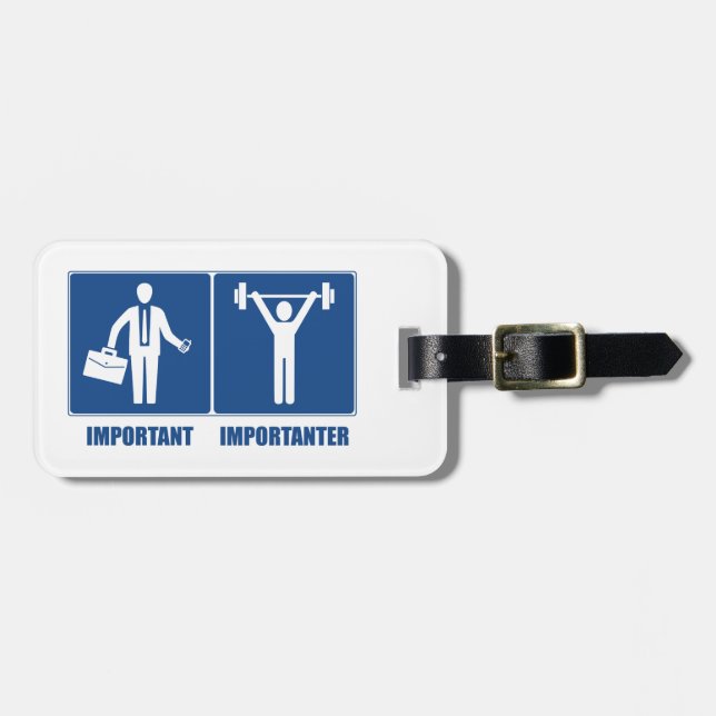 Arbete är viktigt för viktning och är viktigt bagagebricka (Horisontell Framsida)