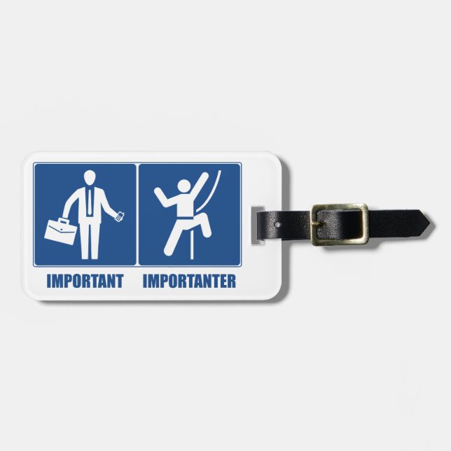 Arbete är viktigt och att klättra är Importanter Bagagebricka (Horisontell Framsida)