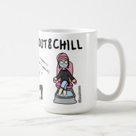 Arbete, arbete ut och kyla kaffemugg