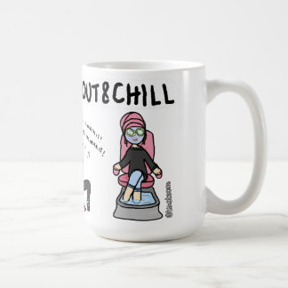 Arbete, arbete ut och kyla kaffemugg
