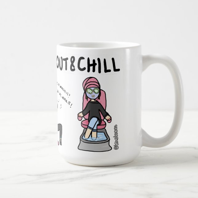 Arbete, arbete ut och kyla kaffemugg (Höger)