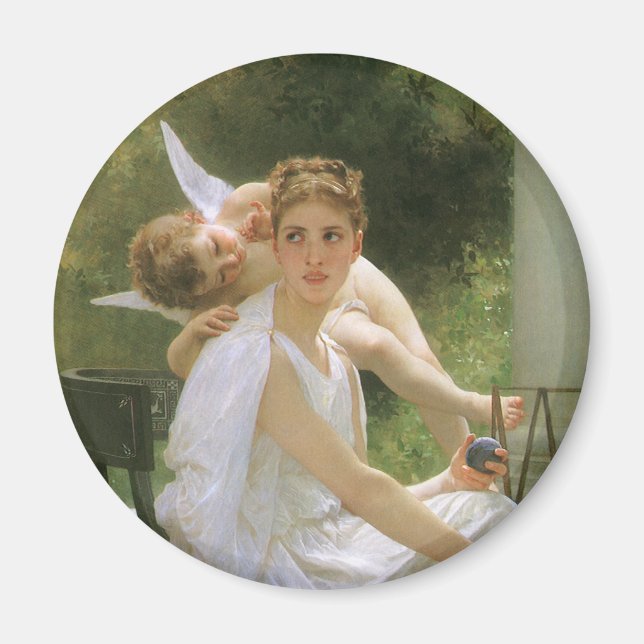 Arbete avbröts av Bouguereau, Angel Porträtt Magnet (Framsidan)