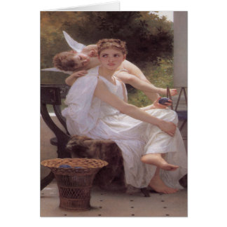Arbete avbrutet av Bouguereau 1891 Hälsningskort