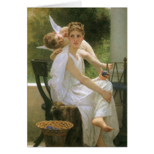 Arbete avbrutet av Bouguereau, Angel Porträtt Hälsningskort