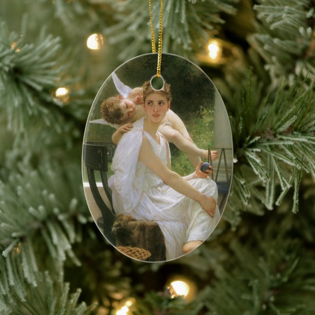 Arbete avbrutet av Bouguereau, Angel Porträtt Julgransprydnad Keramik (Träd)