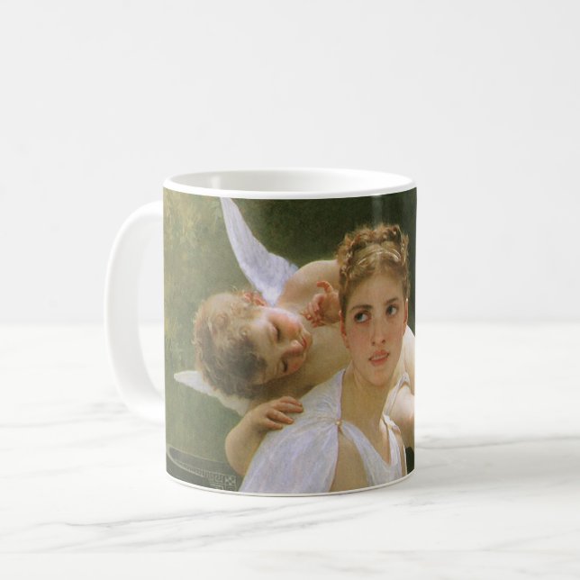 Arbete avbrutet av Bouguereau, Angel Porträtt Kaffemugg (Framsida vänster)