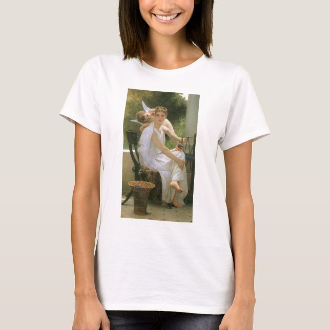 Arbete avbrutet av Bouguereau, Angel Porträtt T Shirt (Framsida)
