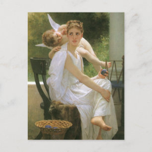 Arbete avbrutet av Bouguereau, Angel Porträtt Vykort