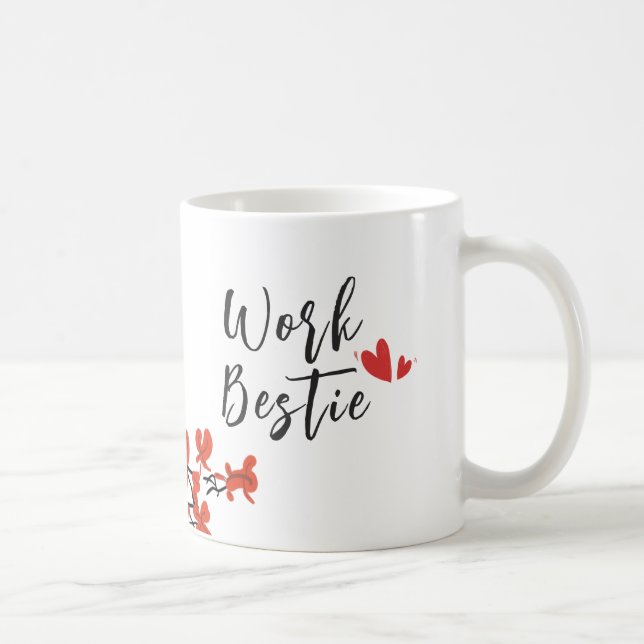 Arbete Bestie Gift för medarbetare - två fåglar Re Kaffemugg (Höger)
