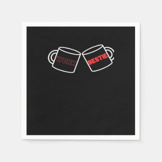 Arbete Bestie World's Best Work Bestie Funny Workp Pappersservett