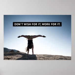 Arbete för det - gymnastikmotivation poster