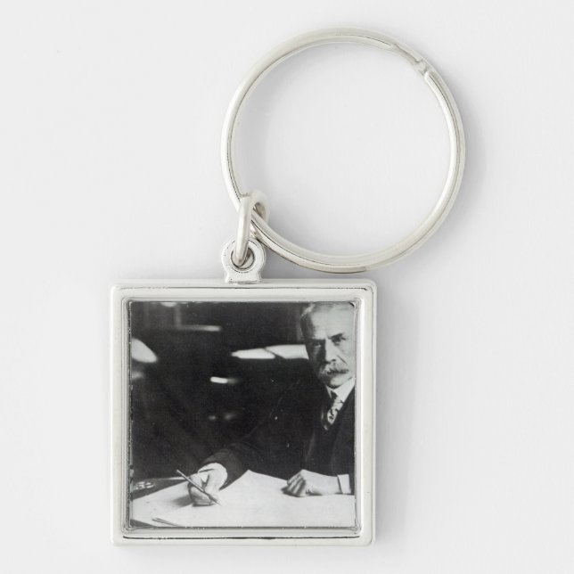 Arbete för herr Edward Elgar på en orchestral Fyrkantig Silverfärgad Nyckelring (Framsidan)