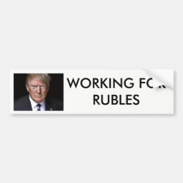Arbete för RublesAnti-Donald trumf Bildekal