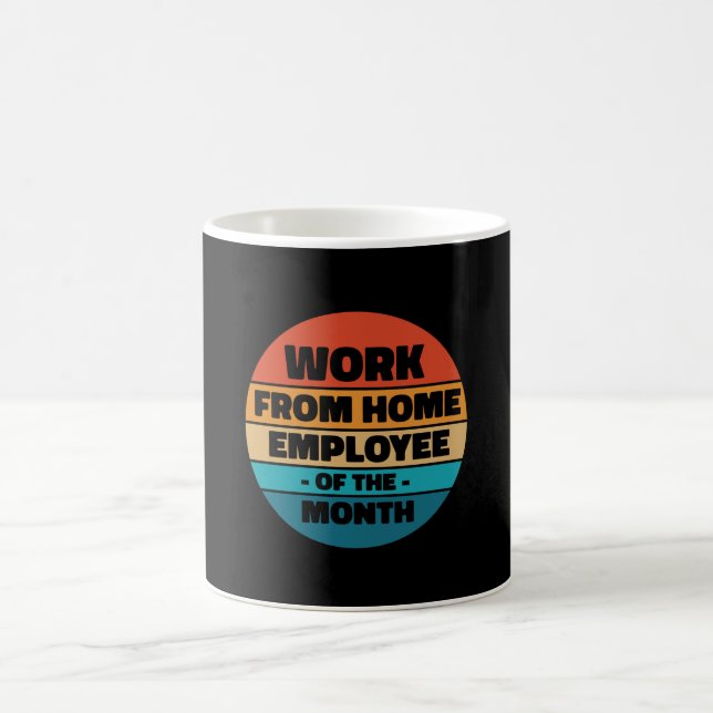 Arbete från hemarbetande - ynkligt Retro Kaffemugg (Center)
