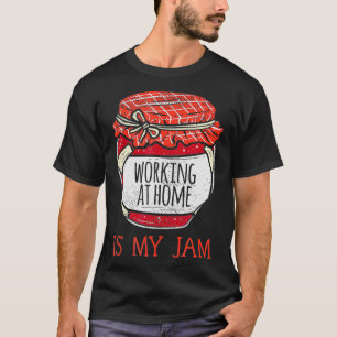 Arbete från hemmet Kvinnor i Cute som arbetar hemm T Shirt