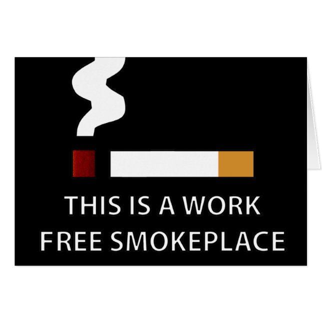 Arbete frigör Smokeplace Hälsningskort (Framsidan Horizontal)