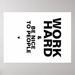 Arbete hårt & är trevligt att bemanna affischen: poster