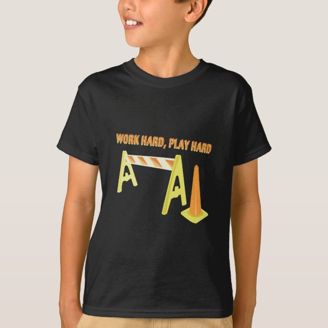 Arbete hårt t-shirt (Framsida)