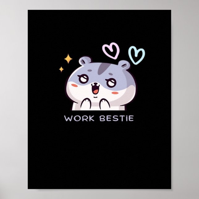 Arbete i Bestie Classic - kylcitat Poster (Framsidan)