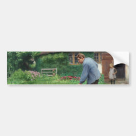 Arbete i trädgården (av H.A. Brendekilde) Bildekal