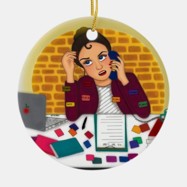 arbete julgransprydnad keramik (Framsidan)