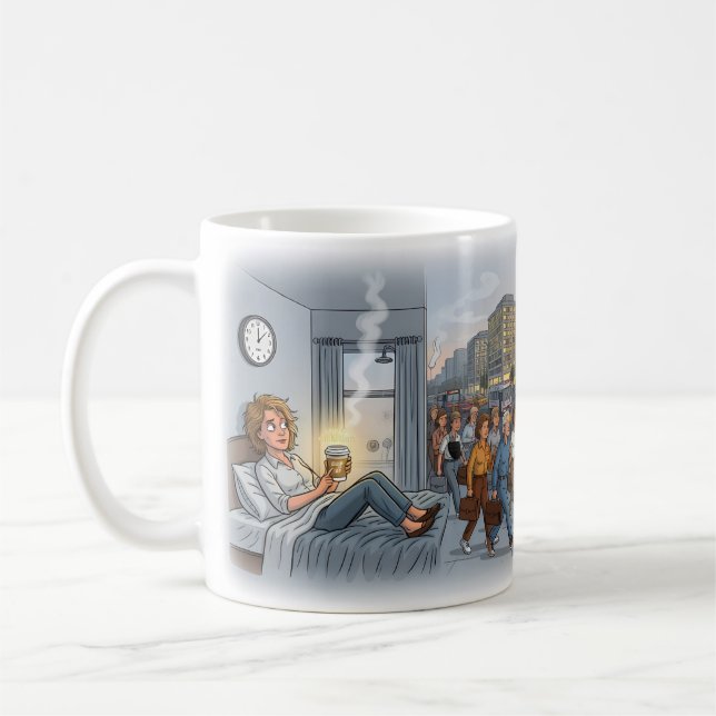 Arbete Kan Vänta — Sängen Won't Mug Kaffemugg (Vänster)