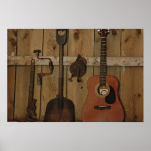 Arbete leker därefter gitarren poster