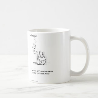 arbete - liv balanserar kaffemugg