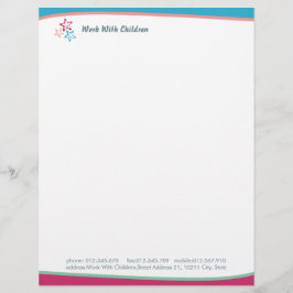 Arbete med barn brevhuvud