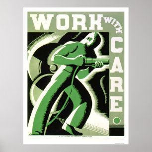 Arbete med omsorg 1937 WPA Poster