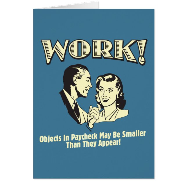 Arbete: Mindre än de ser ut Hälsningskort (Framsidan)