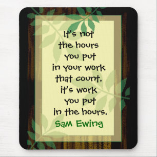 Arbete Motivational Mousepad Musmatta
