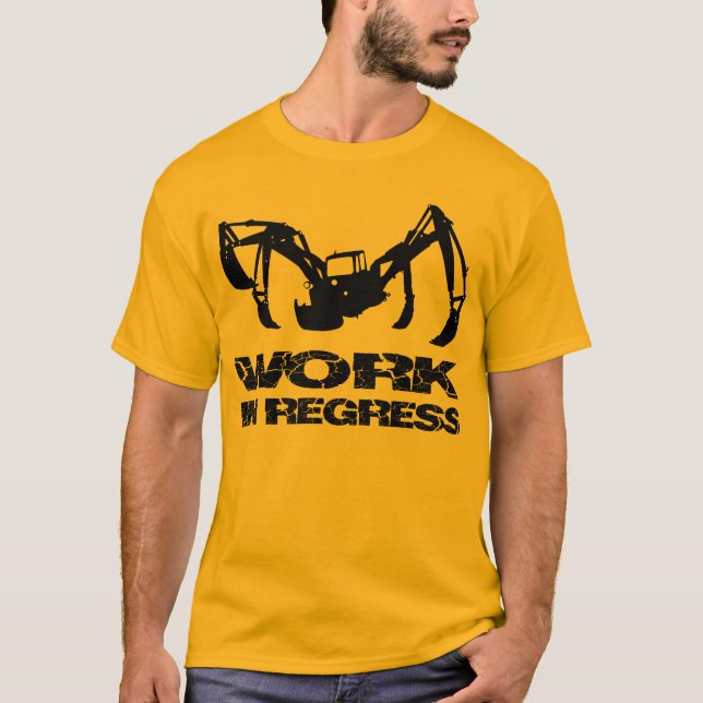 Arbete regredierar in tee shirt (Framsida)
