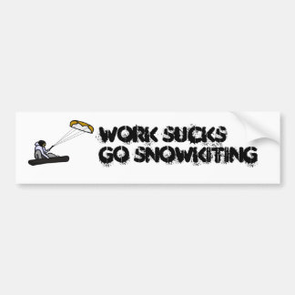 arbete suger snowkiting bildekal