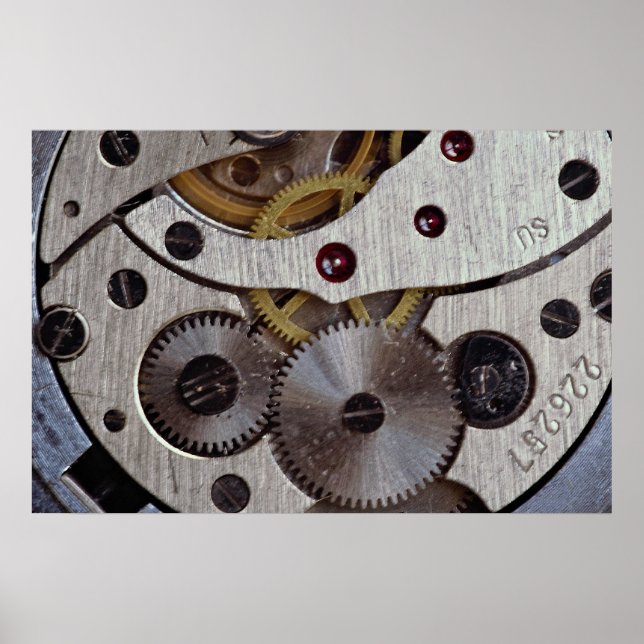 Arbeten med fickur struktur poster (Framsidan)