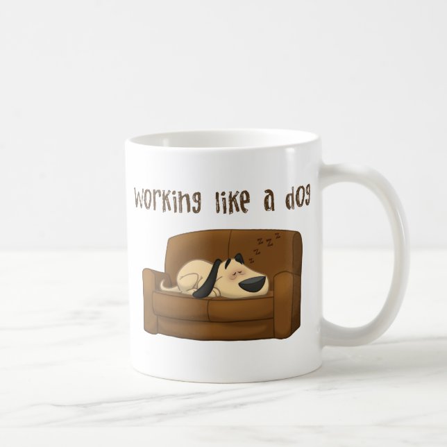 Arbetenågot liknande en hund kaffemugg (Höger)