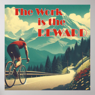 Arbetet är de bakåtsträvande cykliska bergen poster