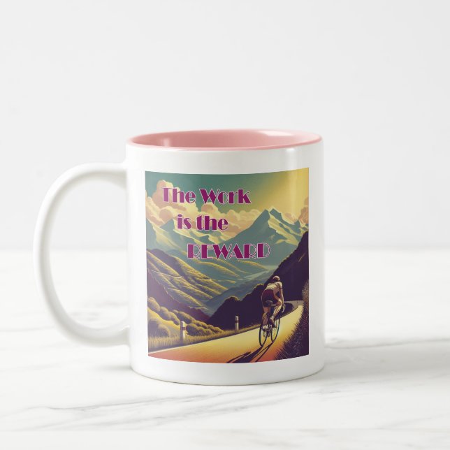 Arbetet är de bakåtsträvande kvinnornas cykliska b Två-Tonad mugg (Vänster)