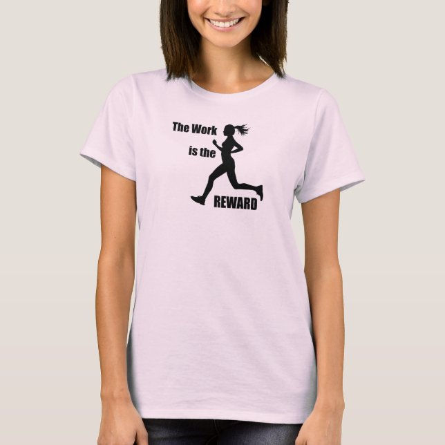 Arbetet är den belönade kvinnans Springer T Shirt (Framsida)